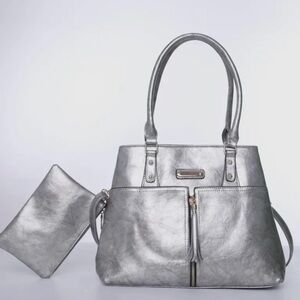 Silver Handbag Set